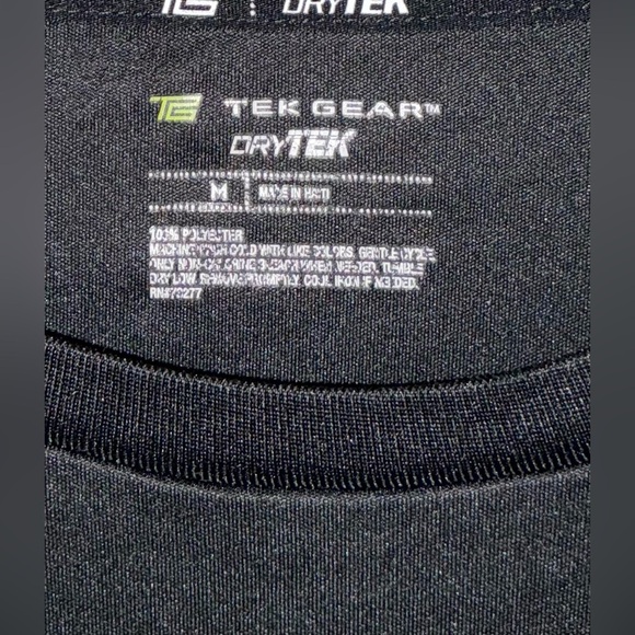 Tek Gear Men's Drytek Black T-Shirt - Picture 4 of 5